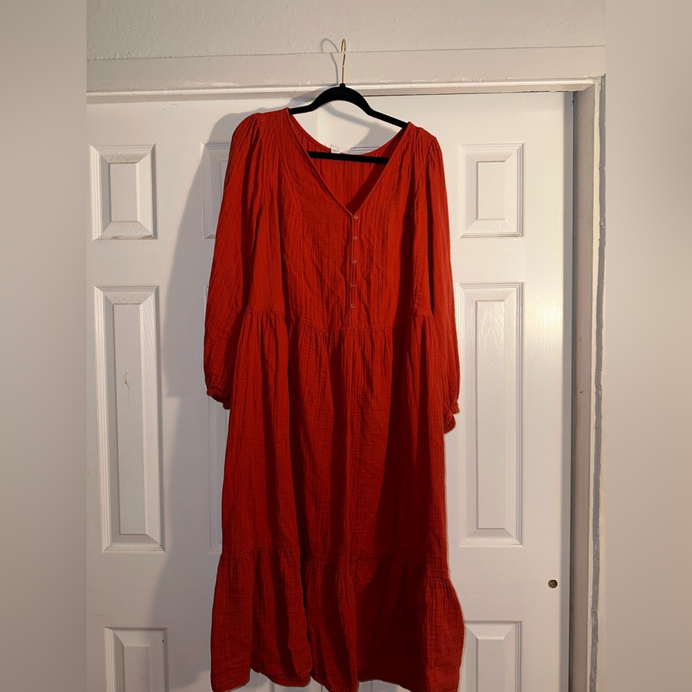 Old Navy Burnt Orange Maxi Dress